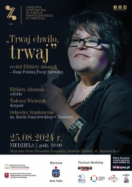 Zamość Wydarzenie Koncert "Trwaj chwilo, trwaj" - recital Elżbiety Adamiak